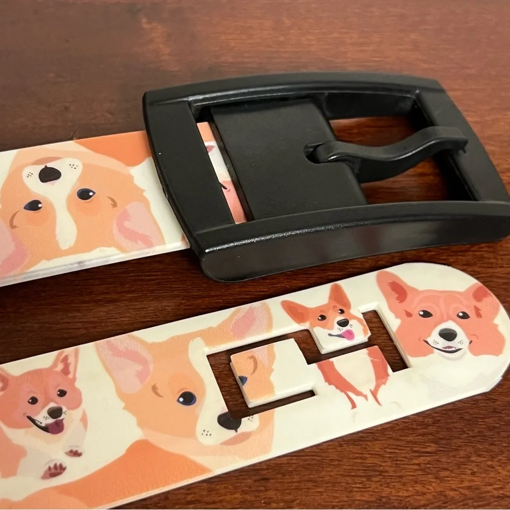 C4 Corgi Belt with black Buckle Combo waterproof dog lover novelty gift EUC